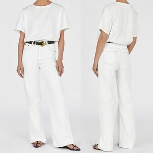 DISSH White High-Rise Wide-Leg Jeans